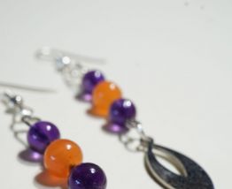 Boucle d'oreille Perle Améthyste/Aventurine