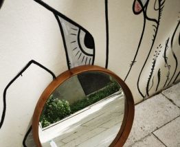 Miroir en bois 