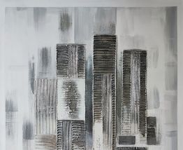 Tableau peinture abstraite relief