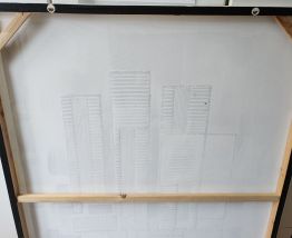 Tableau peinture abstraite relief