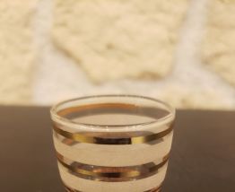 Lot de 6 verres liséré doré et granités