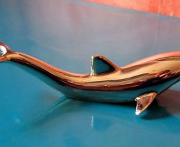 Décapsuleur - ouvre bouteille dauphin en métal argenté