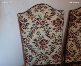 Lot de deux chaises vintage tapissées bois