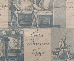 Set vintage de 6 verres Cristal Du Barrois Fains 1864