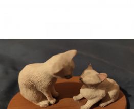 Figurine Petit chat "L'amour maternel"