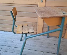 Bureau scolaire vintage 1 place