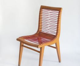 Chaise assise « scoubidou » Louis Sognot années 50