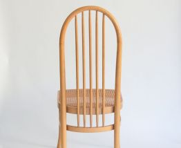 Chaise en bois cannée "eden" de bauman années 80