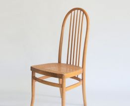 Chaise en bois cannée "eden" de bauman années 80