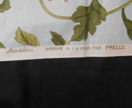 Ancien tissu "MADELAINE" MAISON PRELLE décor fleur 125cm x 8