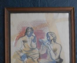 Louis R DELEAGE Affichiste étude pour une affiche Art Deco P