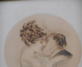 Albert Artigue Le Baiser Eau-forte Originale signée en bas a