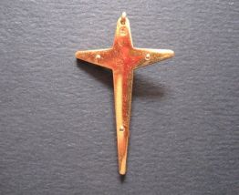 Croix vintage plaqué or