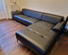 Canapé cuir d'angle Burov