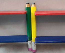 paire étagères "crayon" Pierre SALA enfant vintage 1980