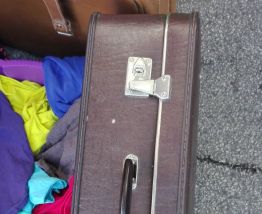 Grande valise vintage marron