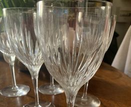6 verres à vin en cristal 