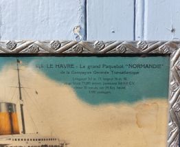 Chromo du paquebot Normandie années 30