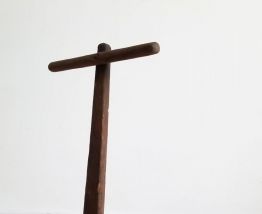 Patinette decorative en bois brut vintage