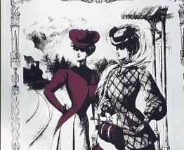 Miroir illustré Art Nouveau -Mode Parisienne -1960