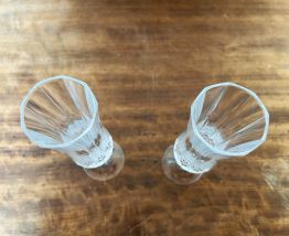 2 flûtes à champagne Cristal d'Arques modèle Lonchamp Vintag