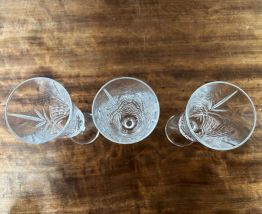 3 flûtes à champagne Cristal d'Arques modèle Masquerade vint