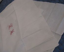 lot de 3 serviettes avec monogramme