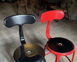 12 chaises Nicolle (6 rouge et 6 noire)