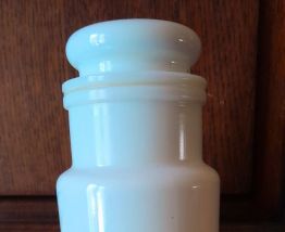 Pot verre opale Art Déco 