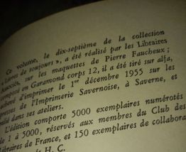 L'enfance de monsieur Nicolas Rétif de la bretonne 1955 
