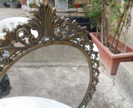 MIROIR PSYCHE ANCIEN VINTAGE 48 CM 