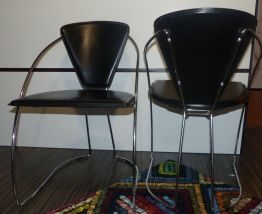 Lot de 2 chaises design noir
