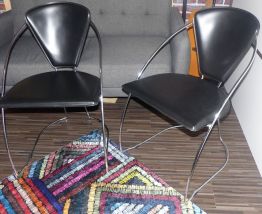 Lot de 2 chaises design noir