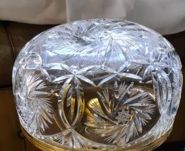  grande lampe laiton  avec sont dome  de cristal ,electricit