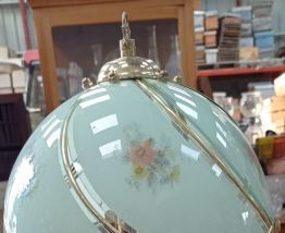 Lampe à poser verre et porcelaine 