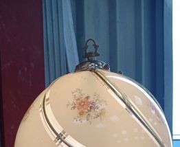 Lampe à poser verre et porcelaine 