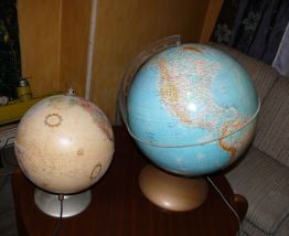 ancien globe terrestre ( années : 50 )