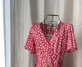 Robe maxi fluide avec ceinture et fente