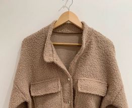 Blouson taupe demi saison court taille S