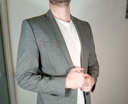 Superbe costume gris à carreaux zara homme taille 52 veste 4