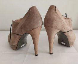 13C* Baldinini - sexy shoes taupe top cuir/daim (40)