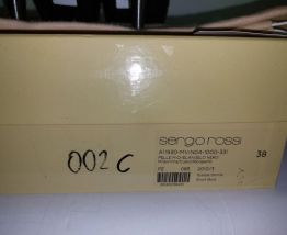 2C* Sergio ROSSI - sexy bottes noires de luxe full cuir (38)