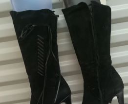 187B* très belles bottes noires tout cuir (p40)