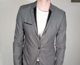 Très beau costume gris homme jules slim taille 52 veste 42 p