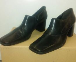 252* belles chaussures noires en cuir (39)