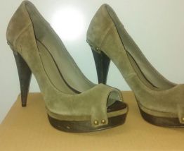 227* ZARA - escarpins CUIR peep toe neufs (40)