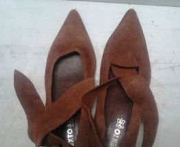 115* TEXTO très belles chaussures brunes (37)