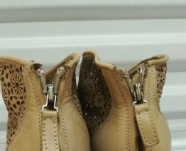 214B* Cypres - jolis boots beige tout cuir (38)