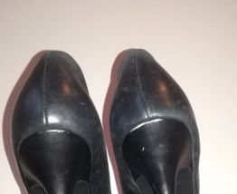 30A* New LOOK - escarpins noirs cuir high heels (40)