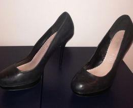 30A* New LOOK - escarpins noirs cuir high heels (40)